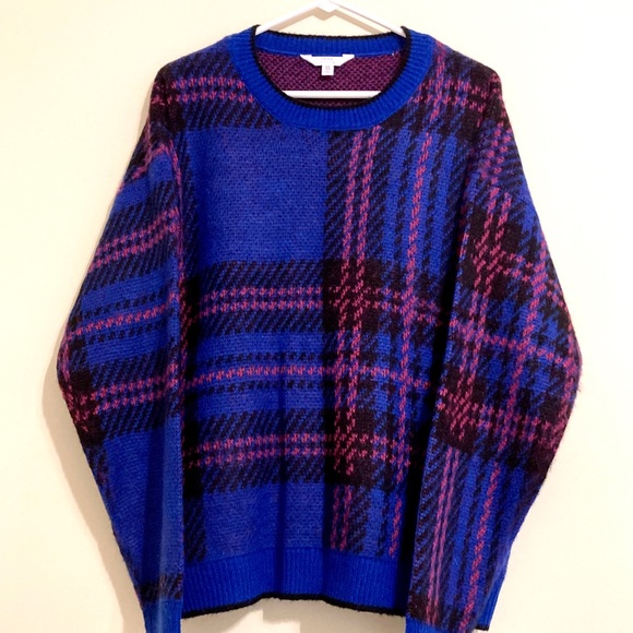 Nwt Blue Plaid Sweater 